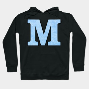 The Letter M Blue Metallic Design Hoodie